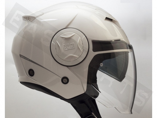 Helmet Demi Jet CGM 129A ILLINOIS MONO White (double visor)